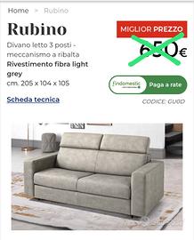 Divano letto 3 posti