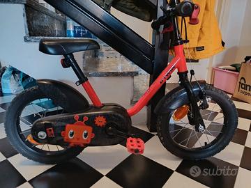 BICICLETTA BAMBINO BTWIN ARANCIONE 14 POLLICI