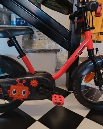 BICICLETTA BAMBINO BTWIN ARANCIONE 14 POLLICI