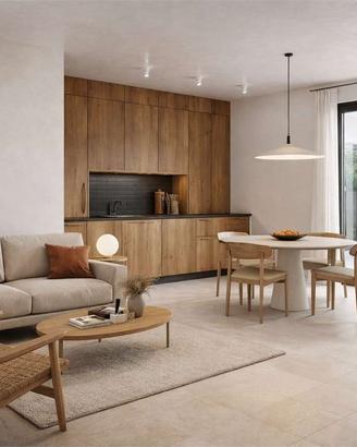 Trilocale con terrazzi e giardino privato