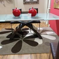 Tavolo in cristallo acidato tonin