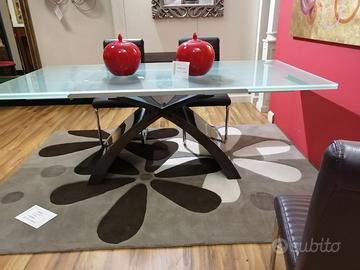 Tavolo in cristallo acidato tonin