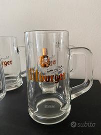 4 bicchieri boccali birra Bitburger 0,5 L