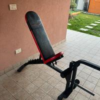 Panca inclinabile palestra + leg curl/extension