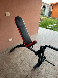 Panca inclinabile palestra + leg curl/extension