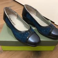 Scarpe donna pelle blu taglia 36