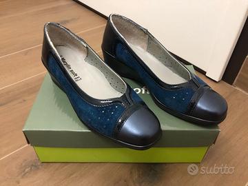 Scarpe donna pelle blu taglia 36