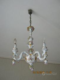 Lampadario capodimonte barocco