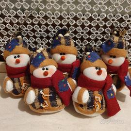 addobbi - decorazioni in stoffa pupazzi natalizi 