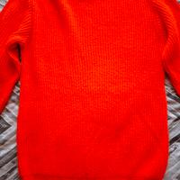 Maglione girocollo arancio fluo