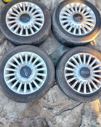 ruote in lega con copertoni fiat 500