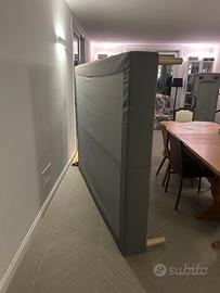 Base Letto e materasso Ikea con Fodera Grigia