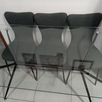 Tavolo in vetro con 6 sedie