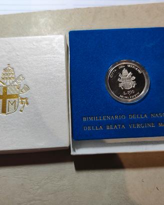 500 argento vaticano fondo specchio 1984