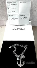 Bracciale 2Jewels acciaio 316L con charms marini +