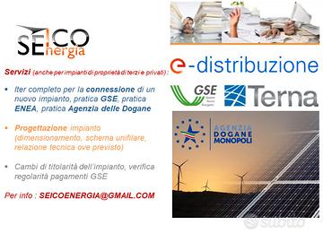 Servizi assistenza fotovoltaico gse enel dogane
