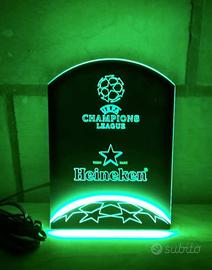 Piccola e rara Lampada Luminosa Heineken