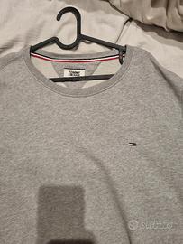 felpa originale tommy hilfiger uomo XL grigio 