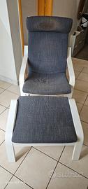 sedia con poggiapiedi