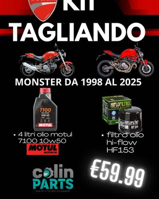 KIT TAGLIANDO DUCATI MONSTER T.T. OLIO MOTUL