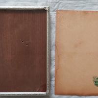 Portafoto vintage in bronzo argentato