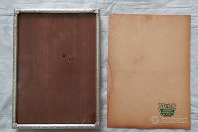 Portafoto vintage in bronzo argentato