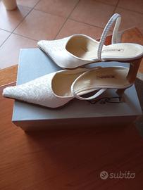 Scarpe bianche da sposa/ceremonia num.39