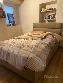 LETTO A UNA PIAZZA E MEZZA CON CONTENITORE+MATERAS