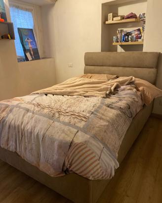 LETTO A UNA PIAZZA E MEZZA CON CONTENITORE+MATERAS
