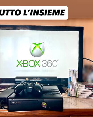 Xbox 360 con kinect, joystick+ 10 giochi originali