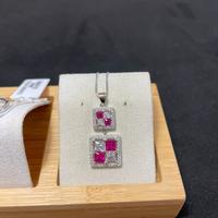 Collana Punto Luce Quadrato - Argento 925 e Zircon