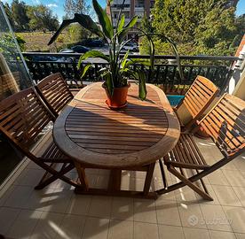 Tavolo in legno allungabile da giardino