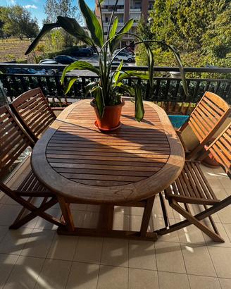 Tavolo in legno allungabile da giardino