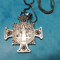 Croce di San Benedetto in acciaio - 3,5 cm