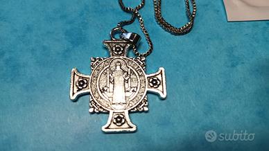 Croce di San Benedetto in acciaio - 3,5 cm