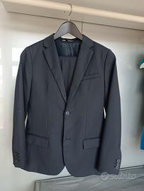 Abito bimbo completo cotone blu 152cm 10/13 anni