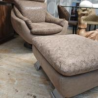 Poltrona relax girevole + poggiapiedi – Made Italy