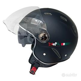 CASCO DIEFFE NERO OPACO CON DOPPIA VISIERA