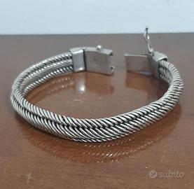bracciale argento 925 uomo massiccio