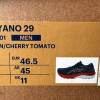 Scarpa running Mizuno Gel Kayano 46.5  us 12