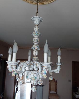 Lampadario e applique Capodimonte