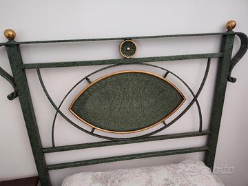 Letto in ferro 1 piazza e cassettiera alta
