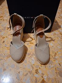 scarpe tacco alto espadrillas Tommy Hilfiger