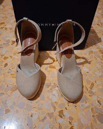 scarpe tacco alto espadrillas Tommy Hilfiger