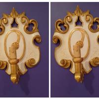 Coppia di candelabri da parete