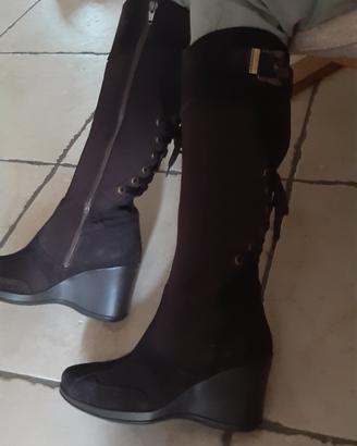 Stivali vintage vero camoscio