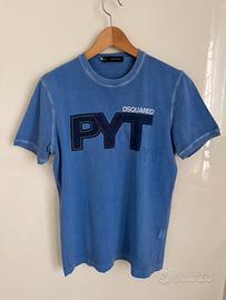T-shirt Dsquared2 Vintage "PYT" - Blu misura S