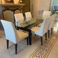 Tavolo le corbisier LC6 vetro