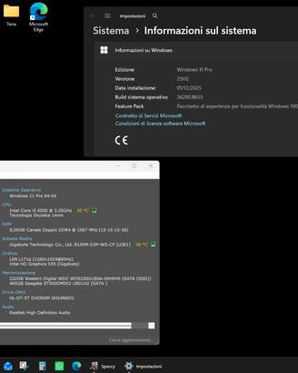 PC Intel i5-6500 - SSD - WiFi - Windows 11 Pro
