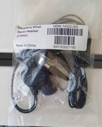 Cuffie Stereo BlackBerry 3.5mm